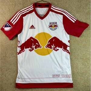 New York Red Bulls MLS 2015-16 Home Football Jersey Shirt Adidas Small S EUC